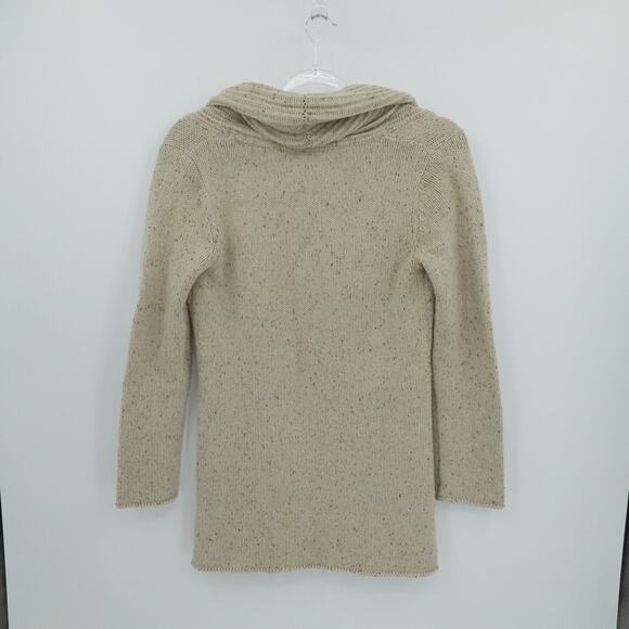 Soft Surroundings Sweater Cardigan Womens Medium Oatmeal Shawl Neck Long Toggle - Picture 3 of 12